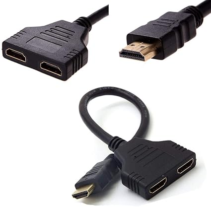 2-Wege-HDMI-Splitterkabel; HDMI-Switch-Stecker auf 2 HDMI-Buchse. HDMI Splitter 1 in 2 aus. Verbinde 2 HD-Geräte.