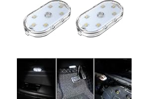 2 PCS Car Led Lights Interior,White Ambient Lighting Car Interior,USB Rechargeable Car Interior Reading Light,Portable Led Li