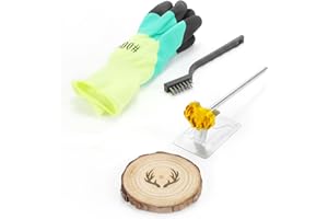 AIMOADO 1 1/2" Branding Iron Stamp, Wood Branding Iron Logo Personalized for Steak BBQ Bread, Leather & Hats, with Full Set Tools