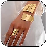 Decixde Gold Jewelry Sets for Women Bangle Ring Set Chunky Bangle Bracelet And Ring Statement Jewelry Set for Women