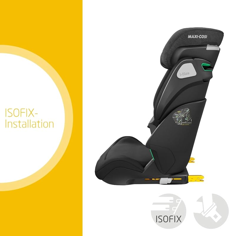 Kore i-Size ISOFiX Kindersitz, 100–150 cm, Authentic Black