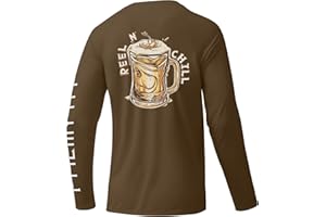 Palmyth Fishing Shirts for Men Long Sleeve Sun Protection Shirts UV UPF 50+ T-Shirt Quick Dry