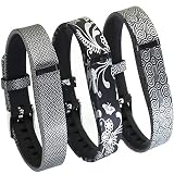 X-ECH Wristbands Replacement Flex Bands with Clasps for Fitbit Flex ONLY for Fitbit Band/Fitbit Flex Band/Fitbit Wristband/Fitbit Flex Wristband (3PCS Flowers-09)