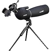 SVBONY SV28 Spotting Scopes with Tripod, 25-75x70 Spotting Scope with Phone Adapter, IP65 Waterproof Fogproof Spotter Scope for Target Shooting, Bird Watching
