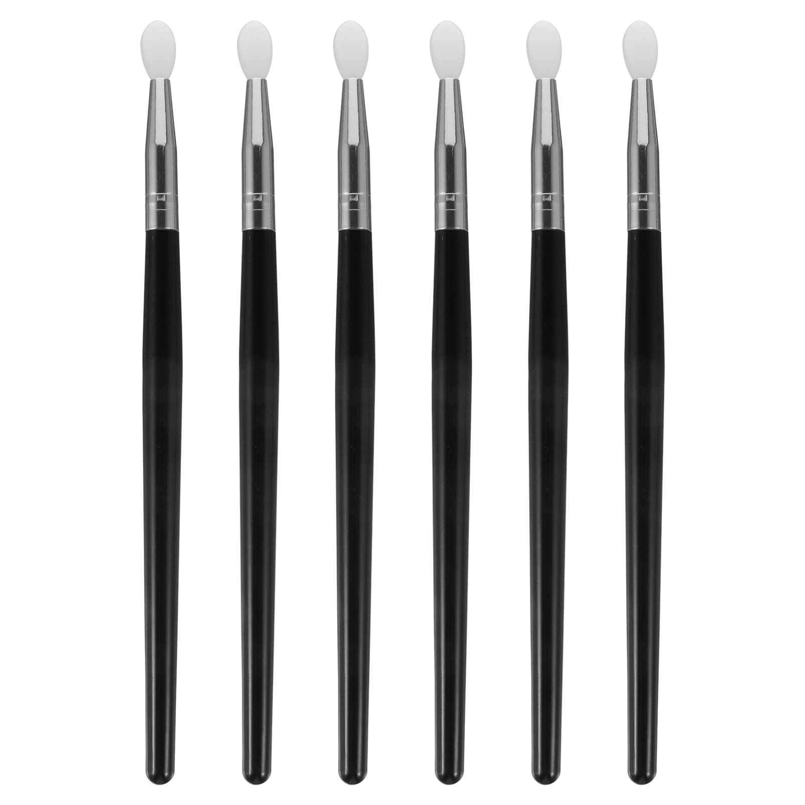 FRCOLOR Silicone Eyeshadow Brush, Professional Silicone Lipstick Applicator Lip Makeup Brush Set for Applying Cream, 6pcs