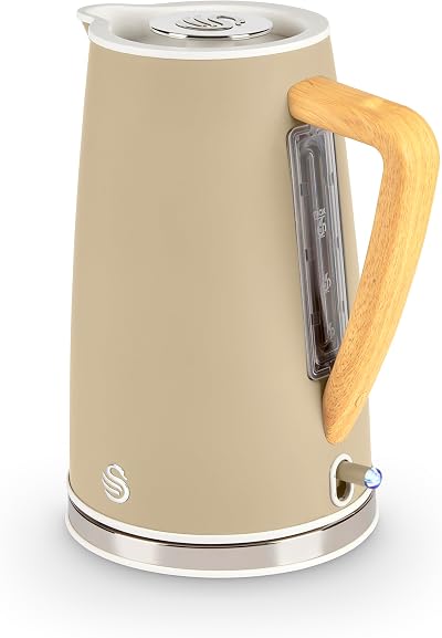 Swan Nordic Cordless Jug Kettle 1.7L 3KW Oatmeal White Fast Boil