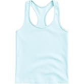 Kurve Premium Girls Seamless Supersoft Wide Strap Comfortable Racerback Tank (Made with Love in The USA)