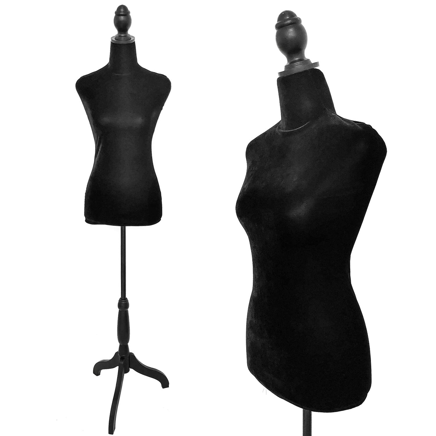 Female Mannequin Dress Form Torso Tripod Stand Display Adjustable Model