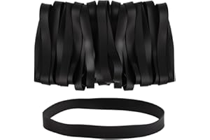 KJAHLAL Large Rubber Bands Heavy Duty, 22 Pcs Size 107 Black Rubber Bands, Elastic Bands Suitable for Office Supplies and Trash Cans.