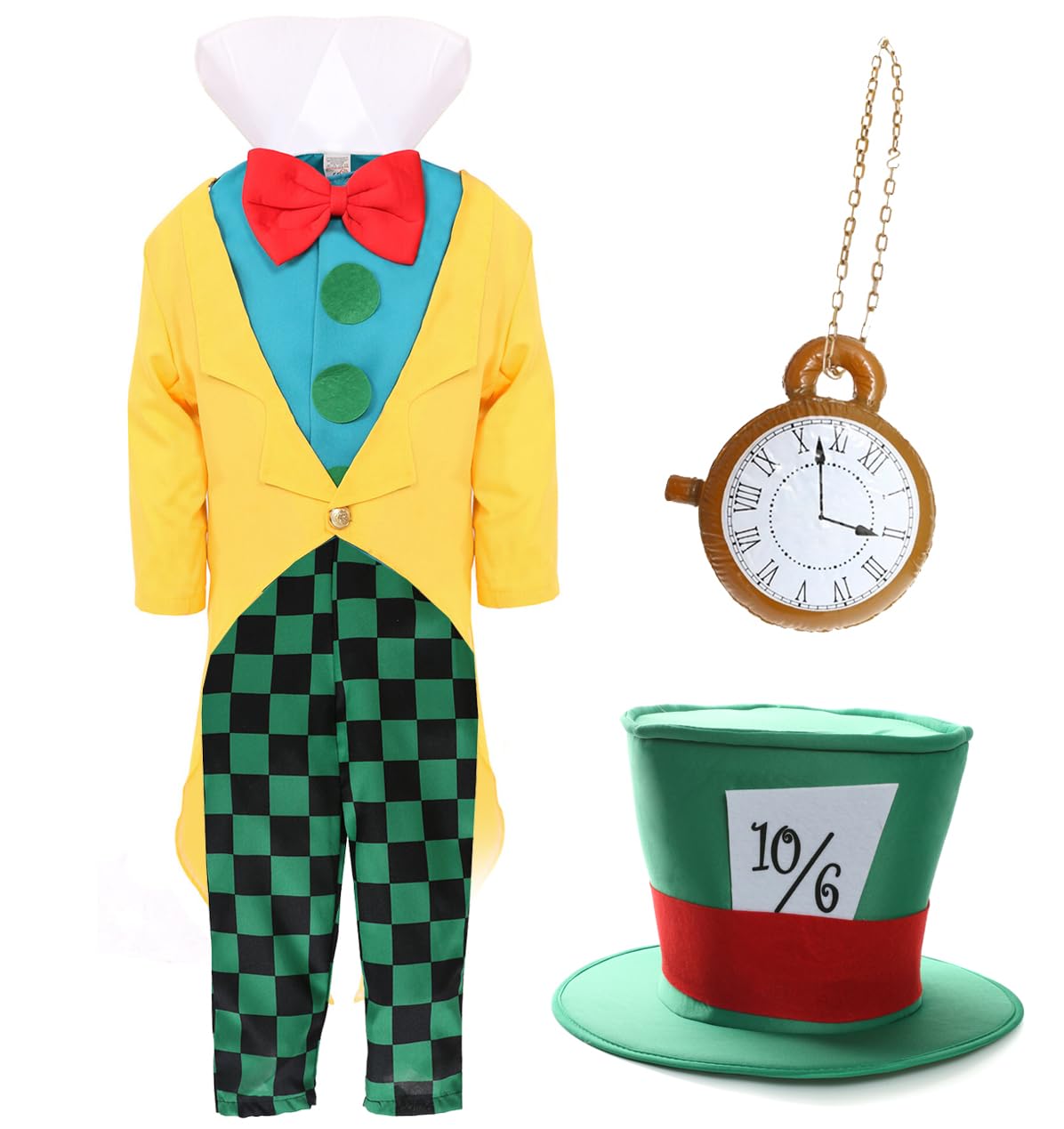 I LOVE FANCY DRESS Childs Crazy Tea Party Host Costume - Yellow Jacket