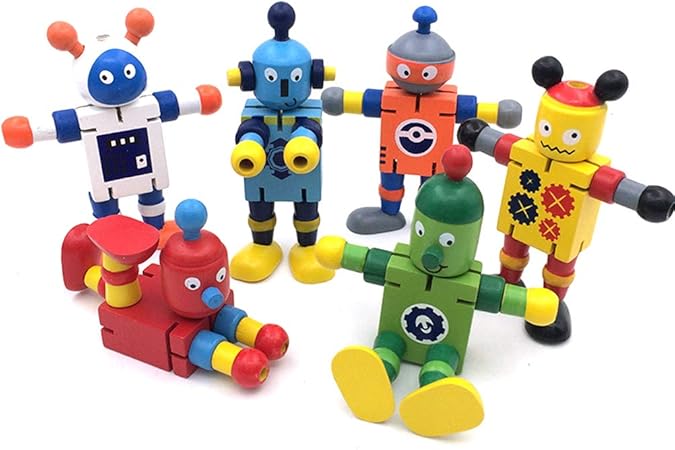robots de madera para niños
