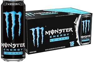 Monster Energy, Lo-Carb Monster, Low Carb Energy Drink, 16 Ounce (Pack of 15)