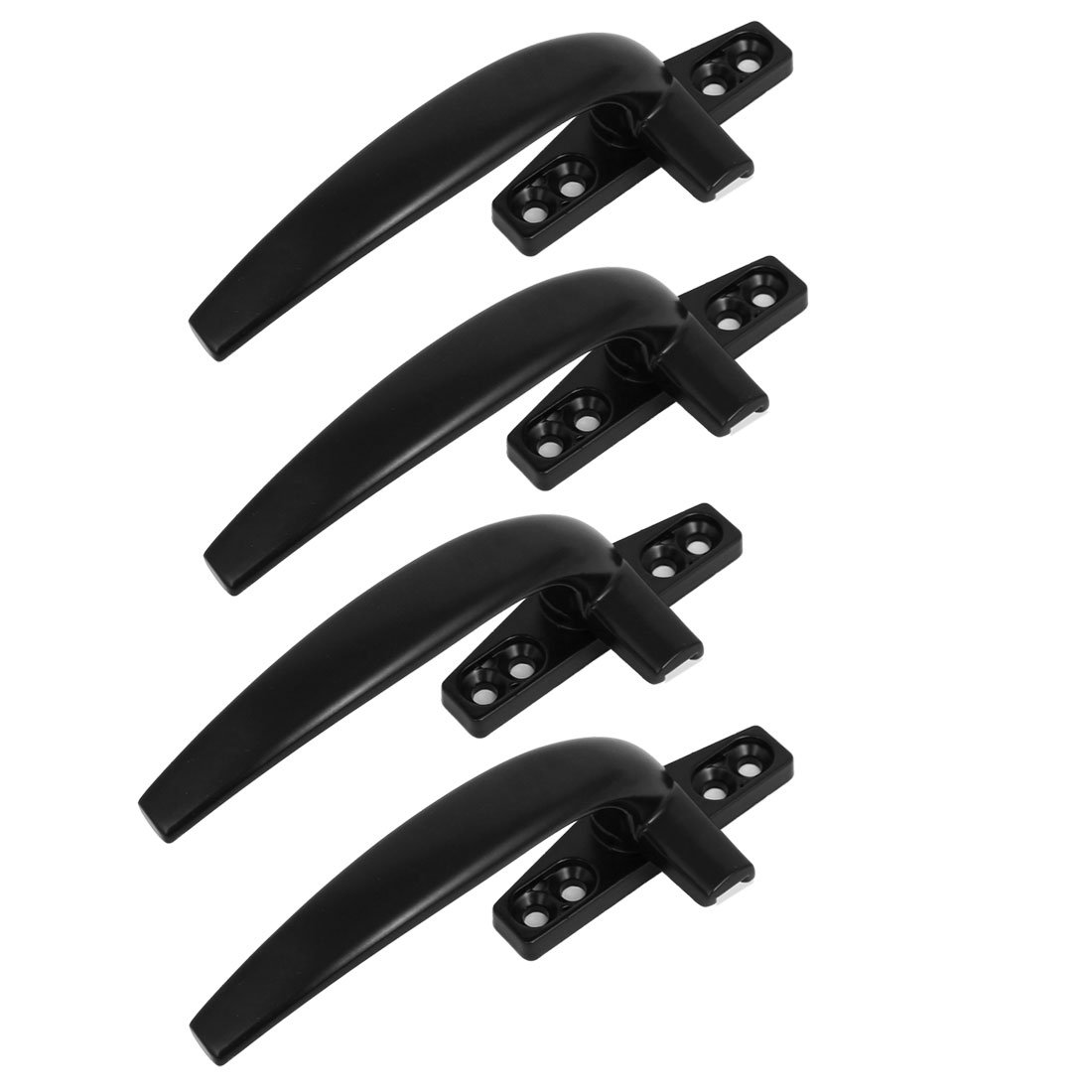 Sourcingmap Casement Window Aluminum Alloy Left Hand Locking Handles Grips Black 4pcs
