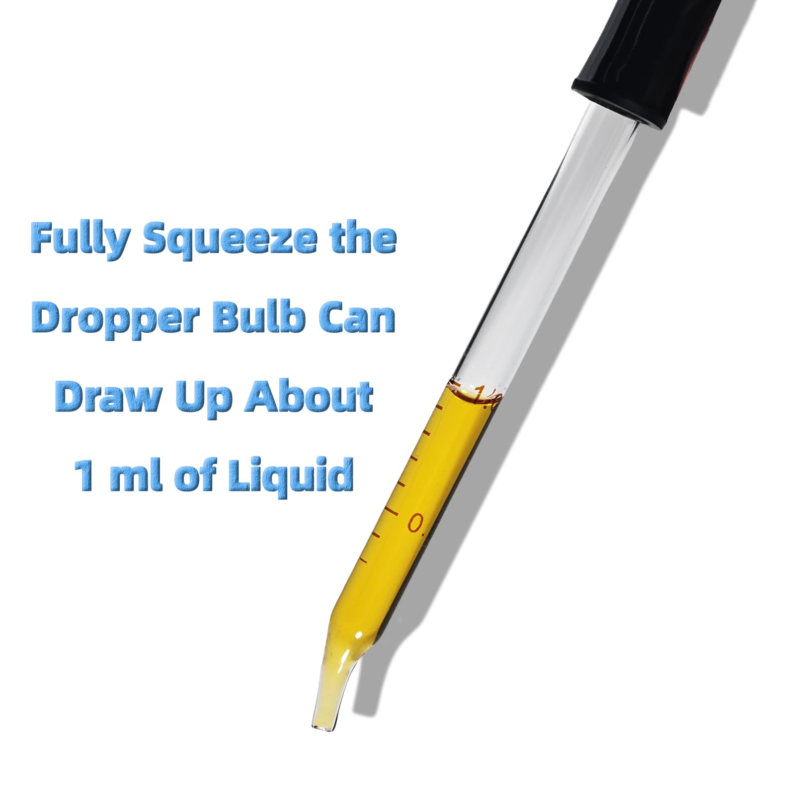 6 PCS 1 mL Glass Eye Droppers with Clean Brush for Essential Oils, Lab, Health Care, Crafts - Glass Dropper, Eye Dropper, 1mL Pipettes Dropper, Medicine Dropper