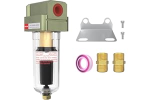 CNZG PNEU NPT 1/4 Auto Drain Air Pump Filter Pneumatic Water Trap for Air Compressor Oil Separator Compressed Airline Dryer Trap Inline Automatic AF2000-02D