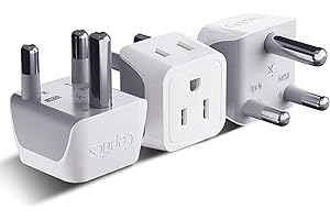 Ceptics Canada to South Africa, Botswana, Namibia Travel Adapter (Type M) - Dual Input - Ultra Compact - Charge your Cell Pho