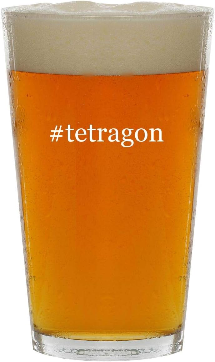 #tetragon - 16oz Hashtag Clear Glass Beer Pint Glass