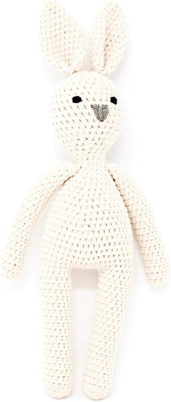Gener Newbie9 Bestie Bunny - Organic, Hypoallergenic, Hand-Knit Cotton, Stuffed Animal Toy
