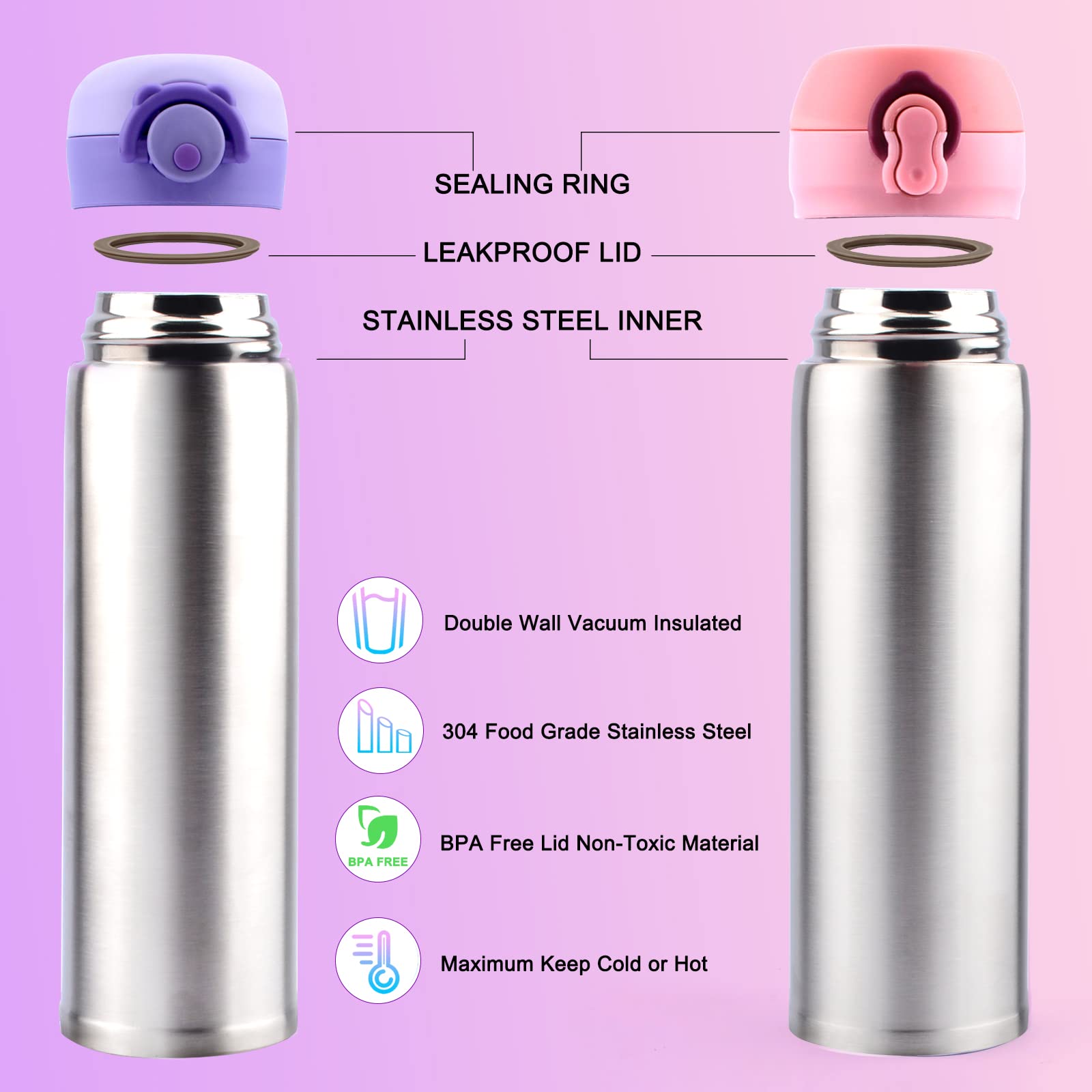 Decorate Your Own Water Bottle Kits for Girls 4 5 6 7 8 9 10 Year Old, Birthday Gifts for Kids with 18 Sheets of Glitter Gem Stickers, DIY Art & Craft for Girls Ages 4-12, School Supplies for Girls