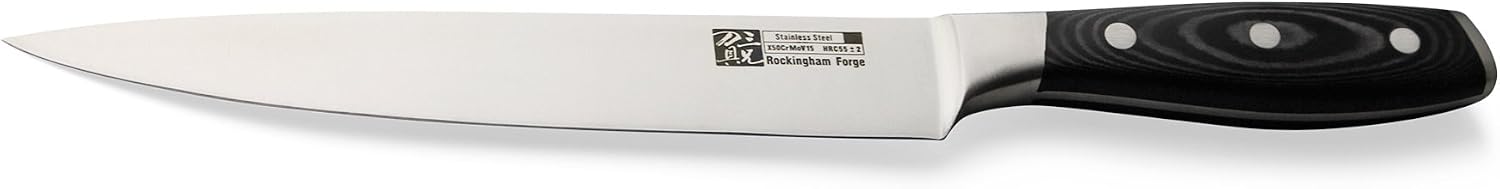 Rockingham Forge 9100 Series 8" Carving Knife Stainless Steel Blade, Micarta Handle, 19 cm