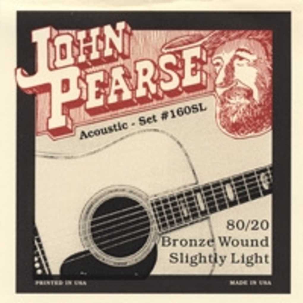 John Pearse Strings Strings 160SL For Acoustic Guitar - 80/20 Bronze Wound - Slightly Light Gauge 11-50