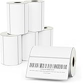 BETCKEY - 4" x 2" (102 mm x 51 mm) Barcode Shipping & Multipurpose Removable Film Label - Durable Waterproof - Compatible with Zebra & Rollo Label Printer [6 Rolls, 4500 Labels]