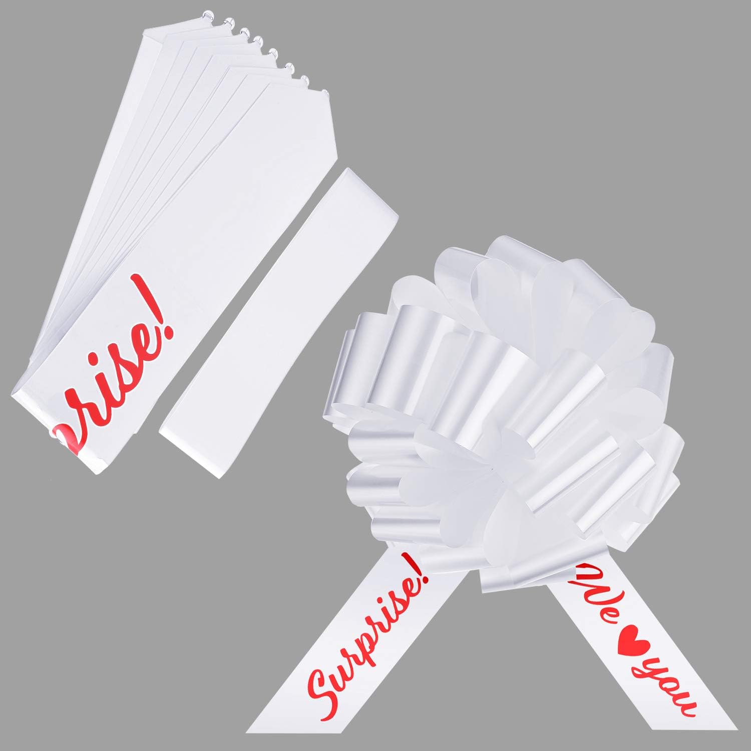20 Inches Car Bow Pull White Car Present Wrapping Bow - Image 3