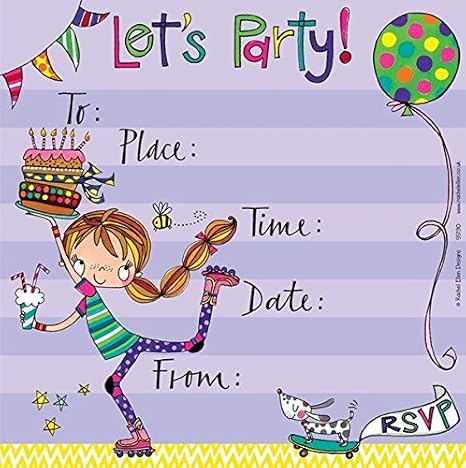 Biglietti Di Invito Per Compleanno Con Buste Tema Ragazza