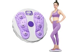 VALMAN Twist Board for body-building Exercise and Fitness with Electronic counter,Waist Twisting Disk for Core Strength Training and Slimming with 6 Magnetic beads & Non-Slip Bottom (purple)