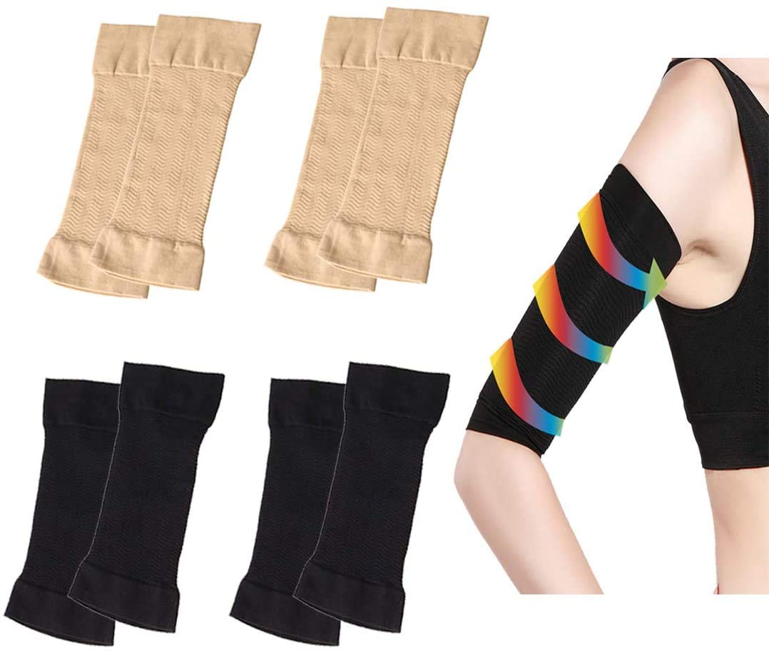 4Pair Arm Slimming Shaper Wrap,Arm Compression Sleeve Women