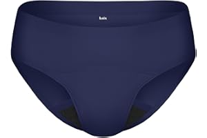 KNIX Super Leakproof Bikini, Leakproof Underwear, Period Underwear for Women, Machine Washable, Reusable, Midnight, Medium (1