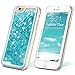 iPhone 6S Case,SmartLegend iPhone 6 Case Cute Glitter 3D Bling Flowing Floating Shiny Sparkles Liquid Hard Shell Protective Slim iPhone 6 6S Case for Girls Women-Blue