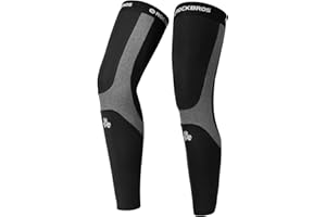 ROCKBROS Cycling Running Leg Warmers for Men Women Winter Cold Weather Leg Warmer Thermal Fleece Long Leg Sleeves Non-Slip