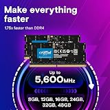 Crucial 8GB DDR5 5200MHz SODIMM Laptop RAM CT8G52C42S5 view 3