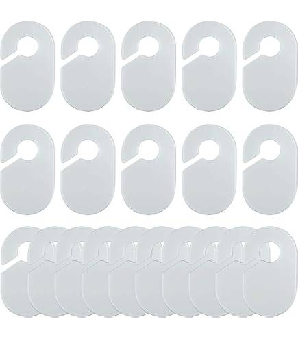Patelai 25-Piece Wooden Closet Divider Set With Marker - Blank Hanger Organizers For Home