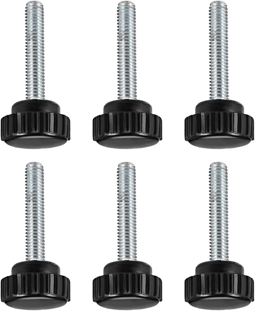 MACHSWON Knurled Clamping Knobs Saw Drill Press Lathe and Routing Jigs Packaging Machinery Printing Equipment Hand Clamping Handle Bolt Hand Knob Screw Replacement Parts M6 x 35mm 6pcs