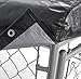 WeatherGuard 10 by 10 Feet Black Extra Large All Season Outdoor Waterproof Fully Enclosed Dog Run Kennel Cover with Sturdy Elastic Cords