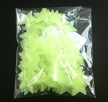 Amazon Com 200pcs Glow In The Dark Plastic Stars Stickers Baby