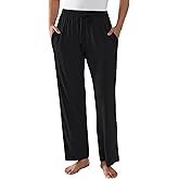 Joyaria Bamboo Viscose Pajamas Pants Women Cooling Loose Wide Leg Lounge Bottoms Lightweight Soft Sweatpants with Pockets