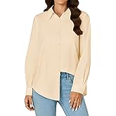 KIFOVEN Women’s Button Down Shirt Long Sleeve Dress Shirt Collared Cotton Casual Work Blouse Top