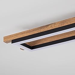 Lingkai 39.3" LED Modern Ceiling Lights Wooden
