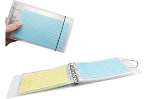 BYSLBTY 3x5 Index Card Binder with 40 Card Sleeves, Index Card Organizer for Flash Cards, Recipe Cards and Note Cards Holder（