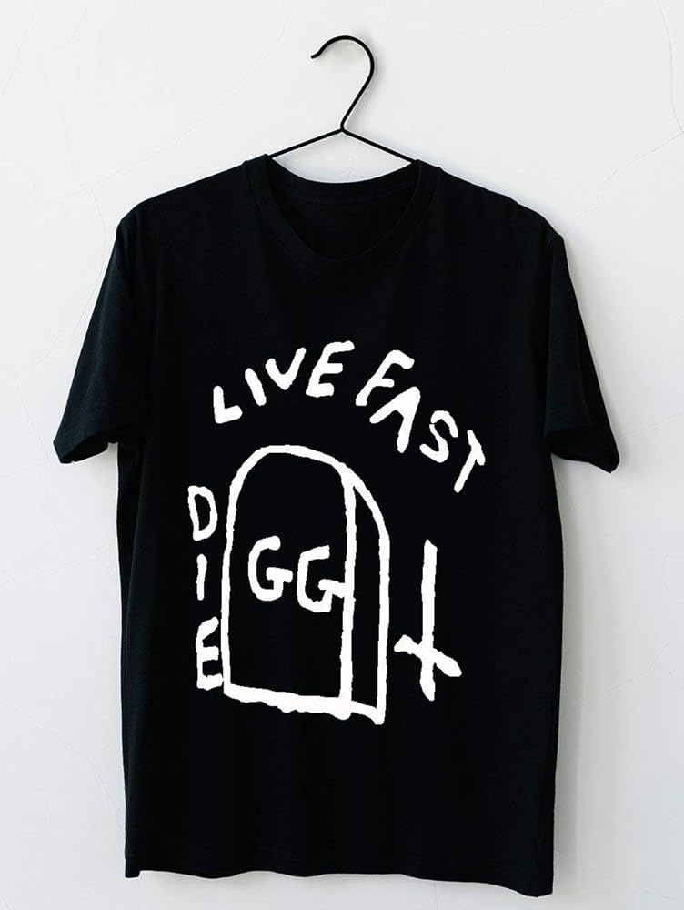 Gg Allin Live Fast Die Tattoo Black T Shirt For Unisex | Zelitnovelty
