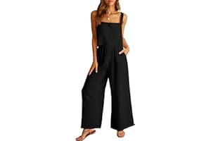ANRABESS Women's 2 Piece Outfits Linen Pants Jumpsuit Matching Lounge Set Casual Summer Beach Vacation Trendy Clothes