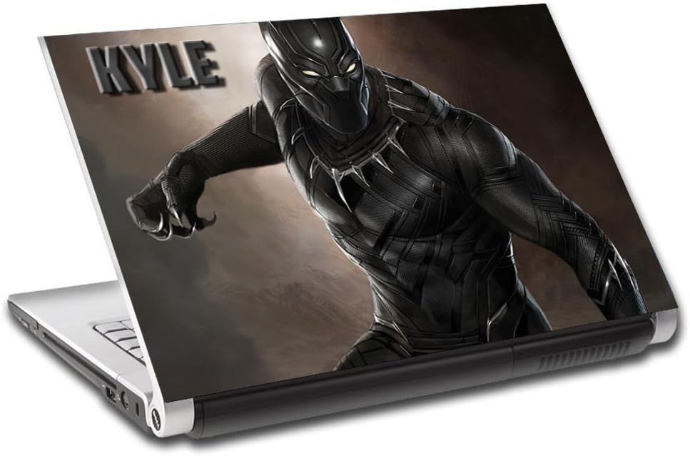 Black Panther Captain America Personalized LAPTOP Skin Vinyl Decal Sticker L218, 17"