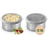 TAVVA 2 X 12oz Stainless Steel Containers with Lids - Leakproof w/Silicone Lids - BPA Free - Dishwasher & Freezer Safe - Portable & Reusable - Stainless Steel Storage Food Snack Containers