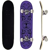 Skate Street Completo Montado Semi Profissional PRO-1 Maple Roxo Maori 100KG Life Dreams
