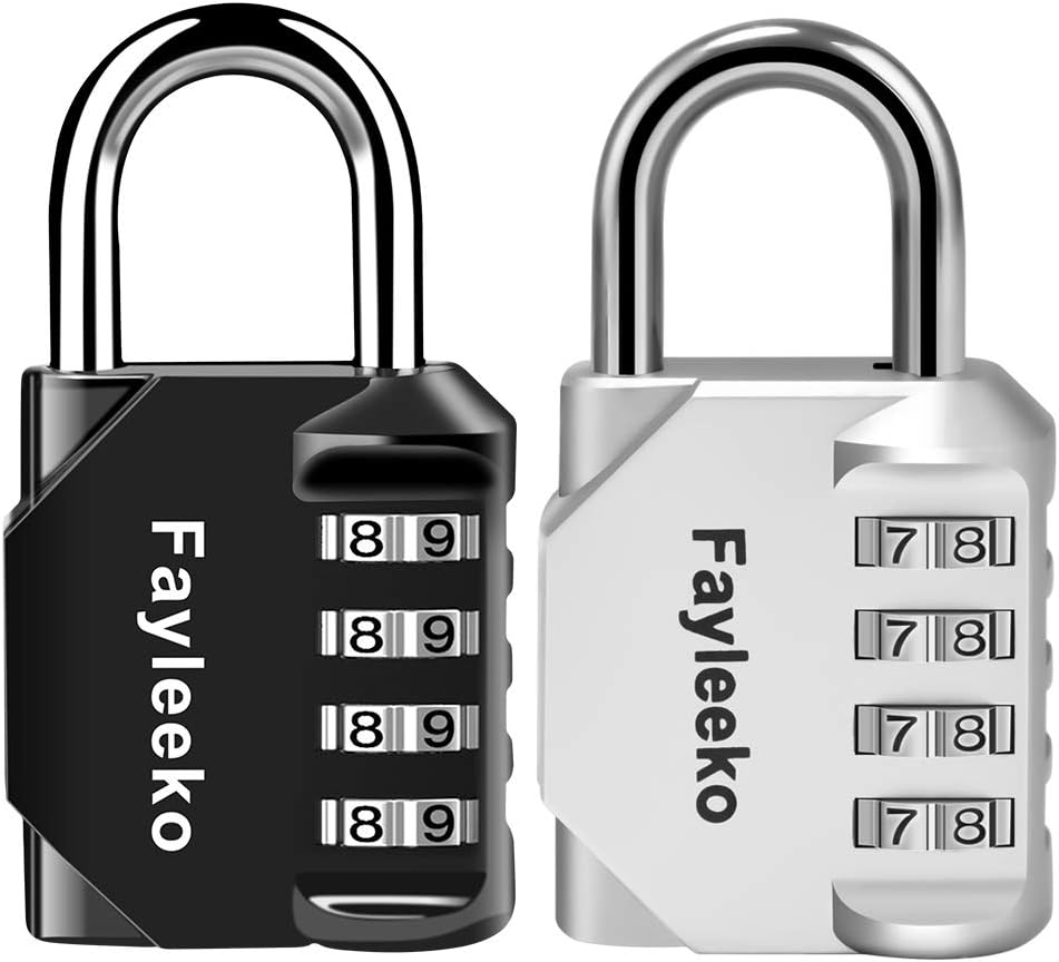 Combination Lock, 2 Pack, 4 Digit Combination Padlock for School Gym Sports Locker, Fence, Toolbox, Case, Hasp Cabinet Storage
