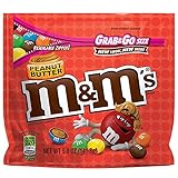 M&M'S Peanut Butter Chocolate Candy Grab & Go Size 5-Ounce Bag (Pack of 8)
