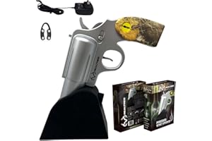 WINEOVATION Realtree® Electric Gun Wine Bottle Opener - Open your Wine Bottle Fast with this New Corkscrew - Great Gift for Gun Enthusiasts and Wine Lovers. Foil Cutter and Charging Base Included. (Silver)